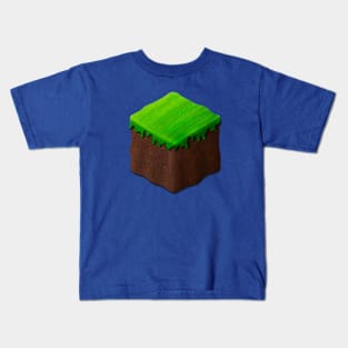 Dirt block - Video game Fan art Kids T-Shirt